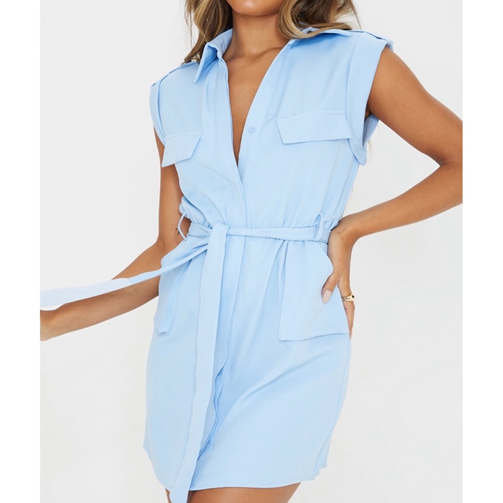 Pretty little thing baby blue dress size 0